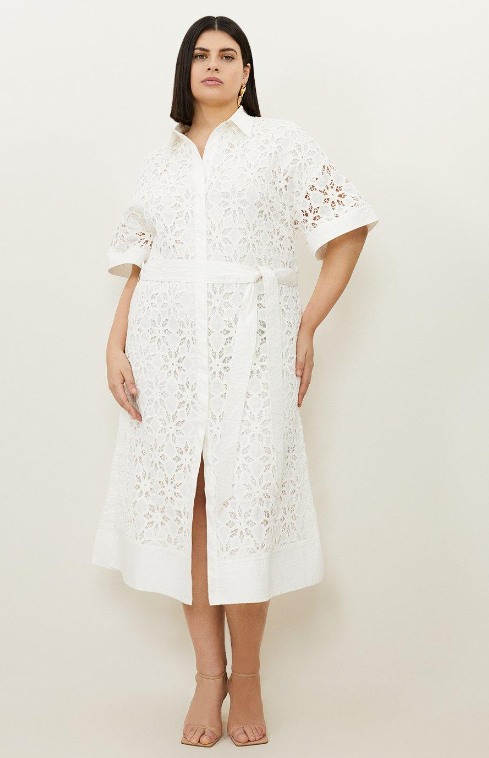 karen millen white flower dress 