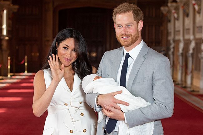 prince harry meghan and archie at photocall
