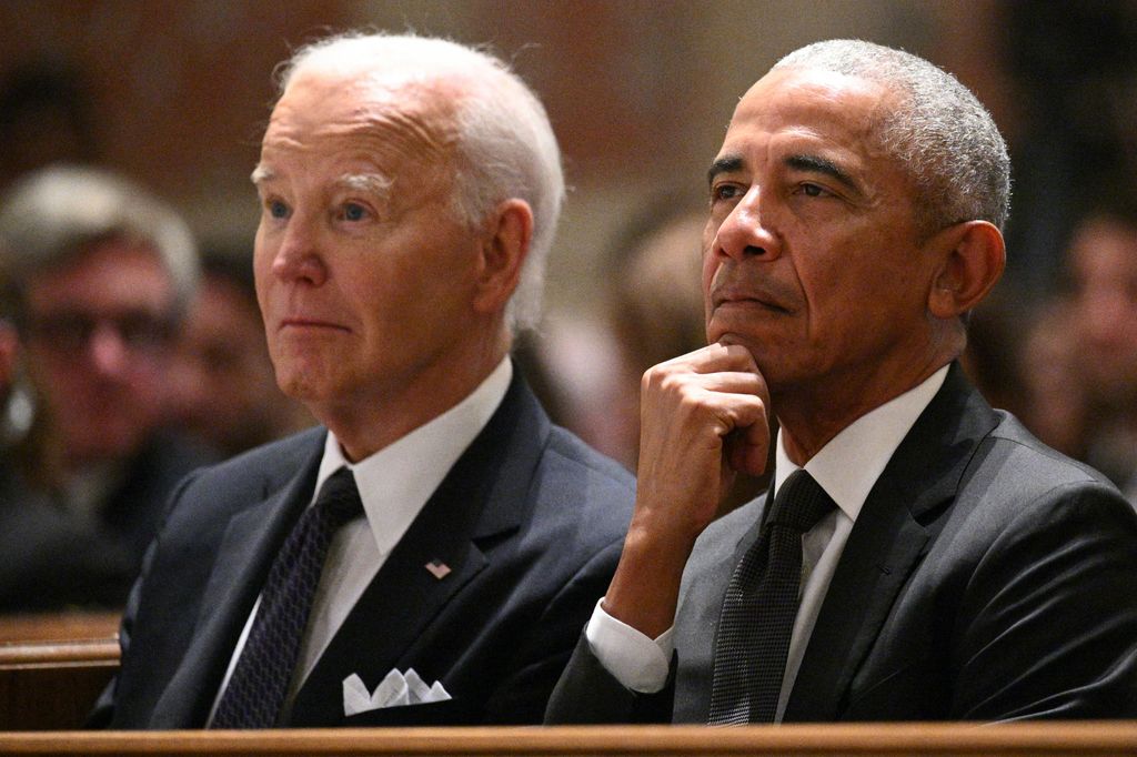 Joe Biden with Barack Obama serious