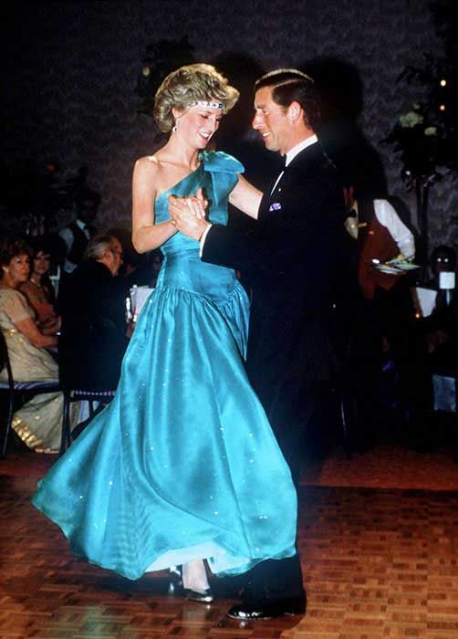 Princess Diana and Prince Charles dancing