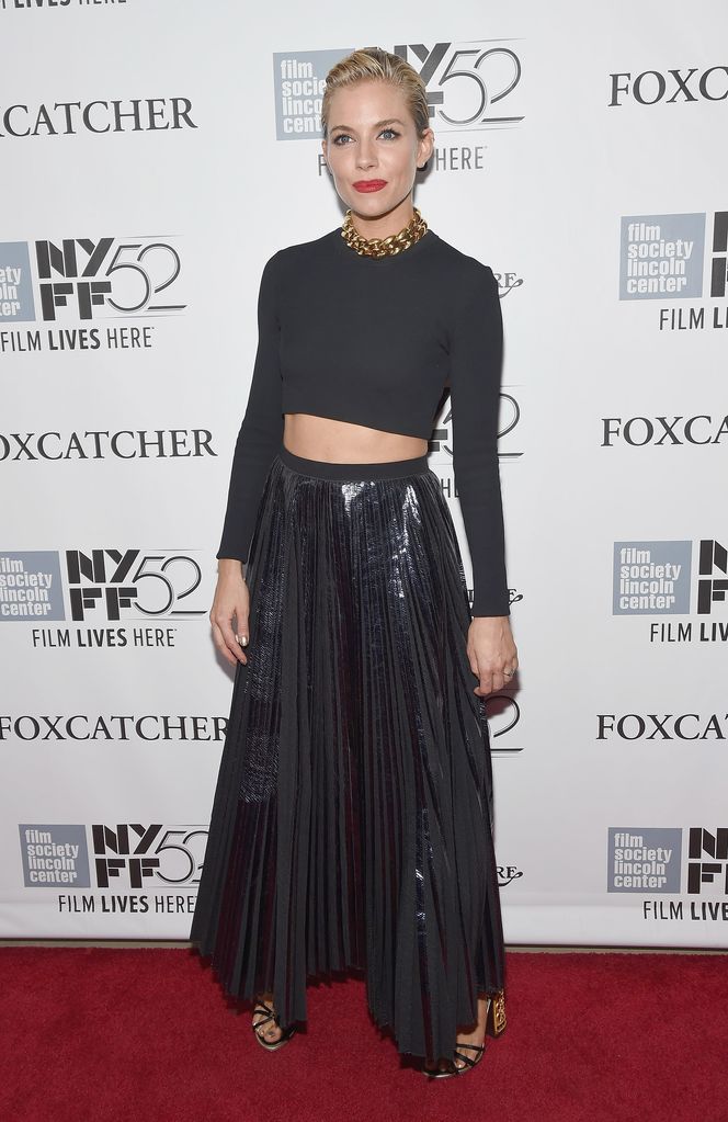 Actress Sienna Miller attends the "Foxcatcher" premiere during the 52nd New York Film Festival at Alice Tully Hall on October 10, 2014 in New York City. 