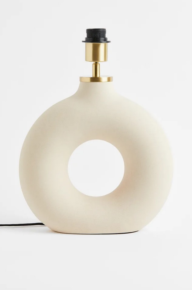 hm home sale ceramic donut circle lamp