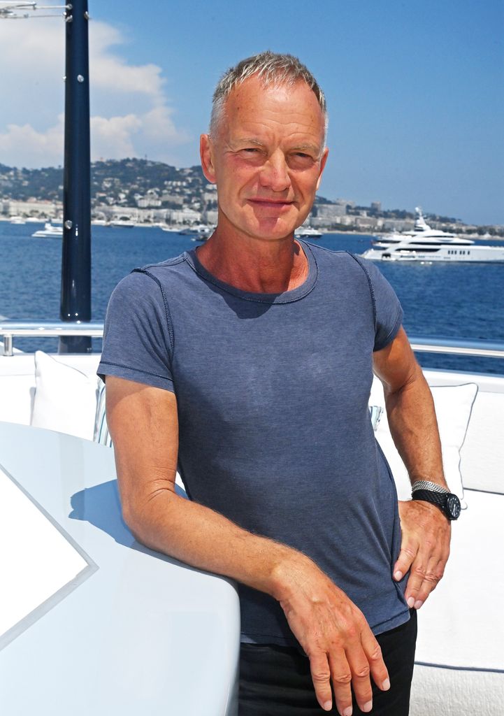Sting attends a party during the 76th Cannes Film Festival 