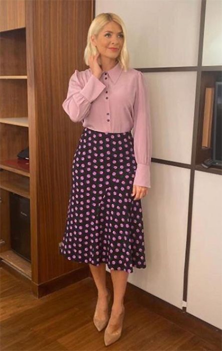 holly willoughby outfit this morning skirt
