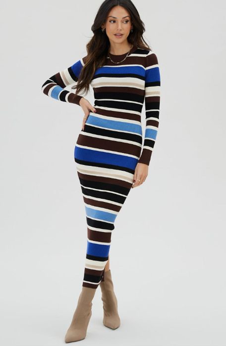 striped dress michelle keegan