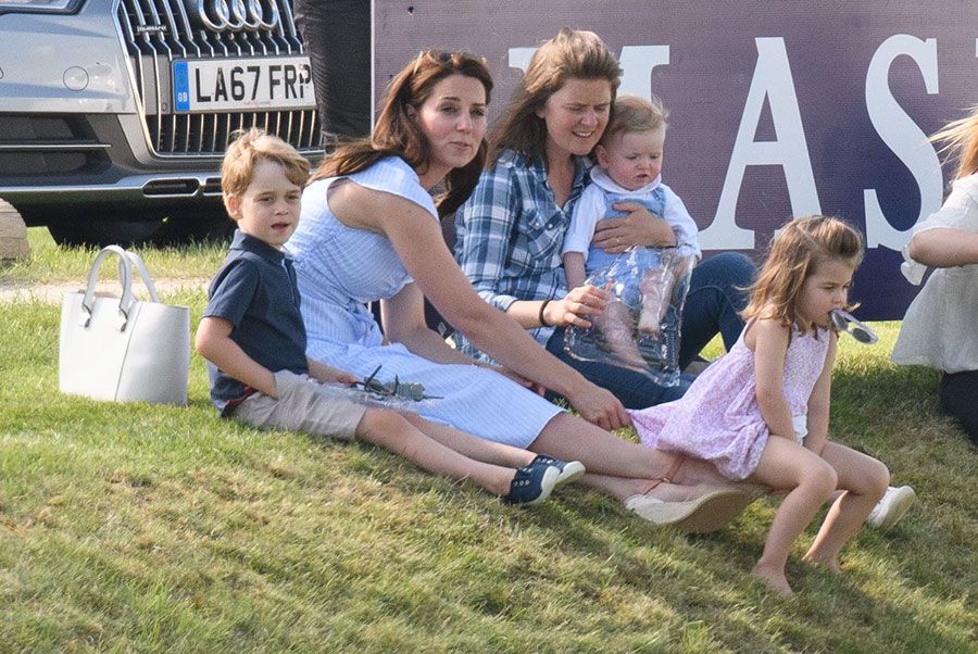 kate middleton with her kids at the polo