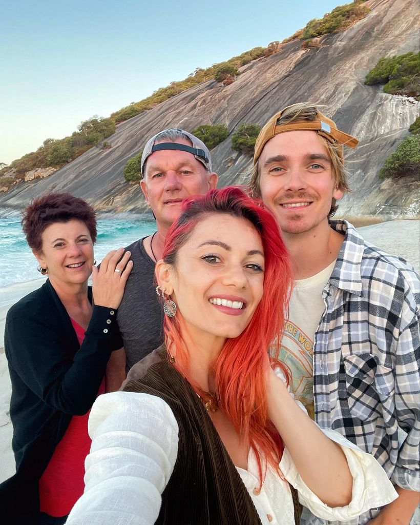 Joe and Dianne on beach with Dianne's parents