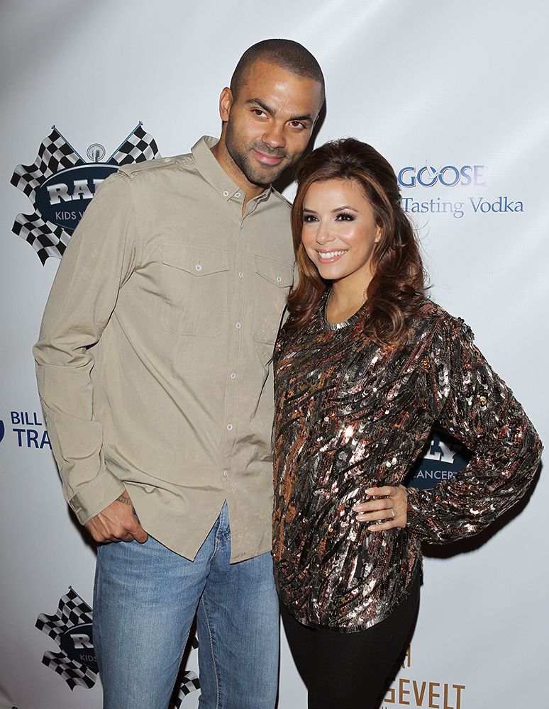 Eva Longoria and Tony Parker at a gala 