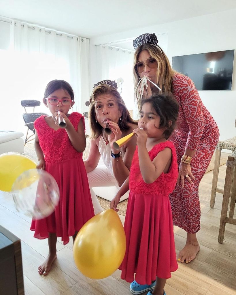hoda kotb with daughters on birthday