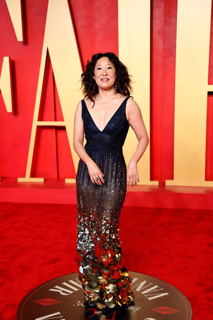 Canadian-American actress Sandra Oh attends the Vanity Fair Oscars Party