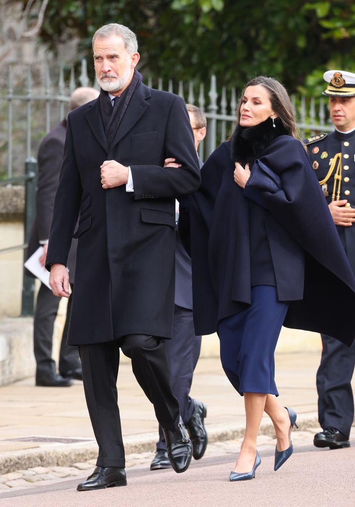 King Felipe and Queen Letizia arrive in navy