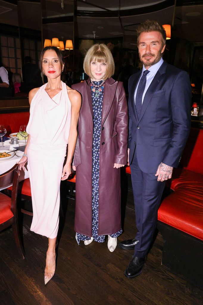 The Beckhams posed with Anna Wintour