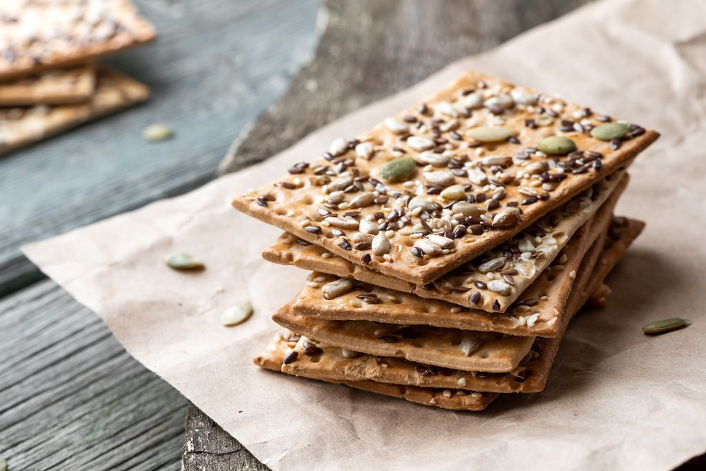 Swap refined rice cakes for nutritious seed crackers