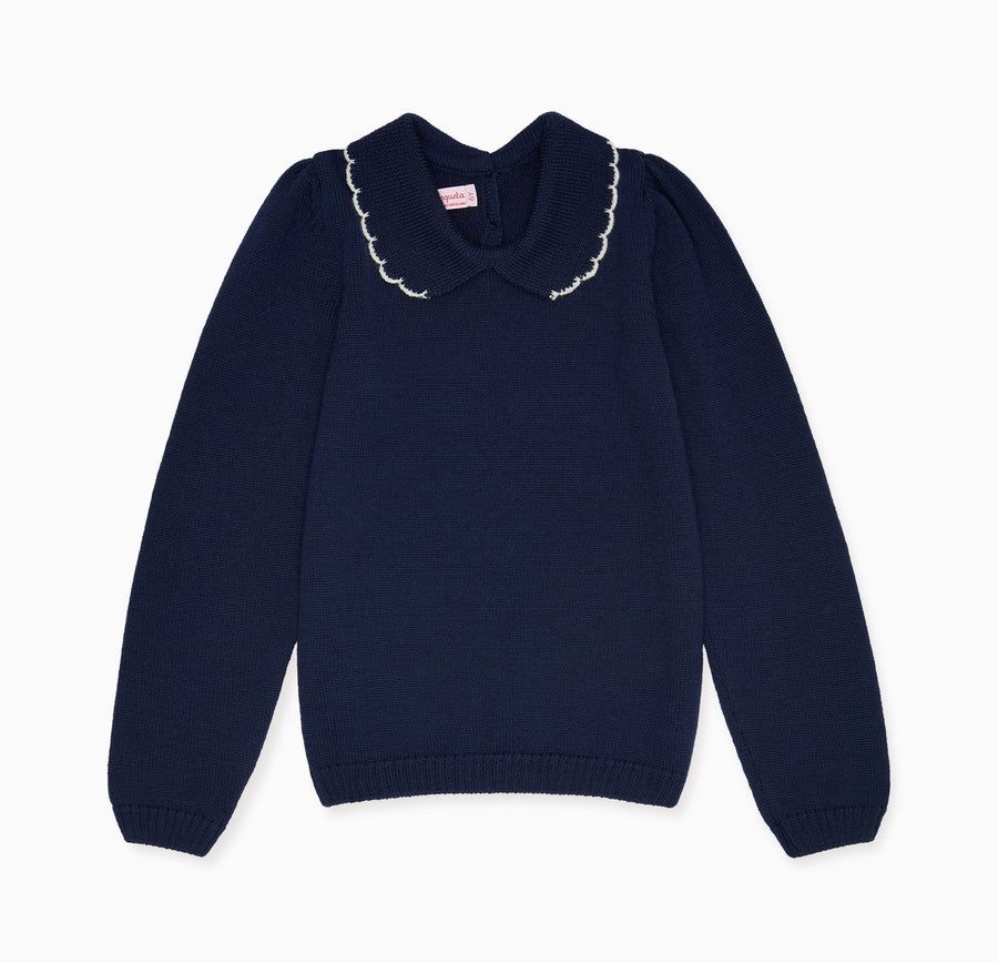La Coqueta Navy Diana Merino Girl Jumper