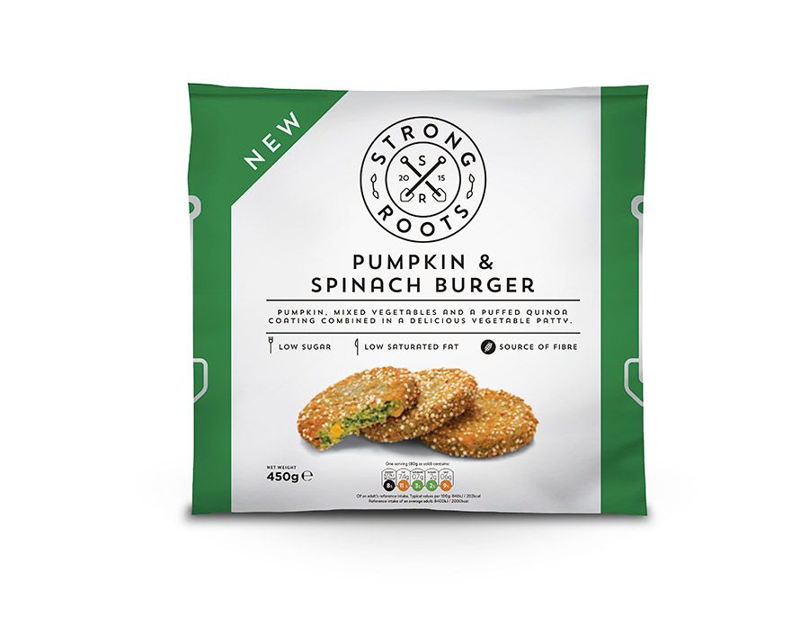 Strong Roots Spinach Burger