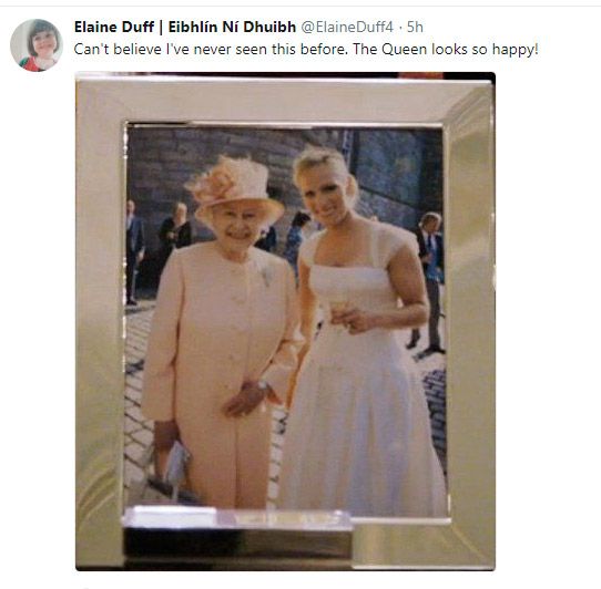 Rare picture of Zara Phillips and the Queen