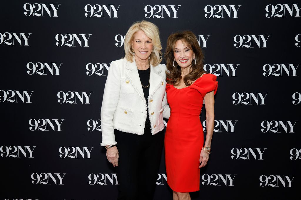 Joan Lunden and Susan Lucci attend the Susan Lucci conversation with Joan Lunden during La Lucci at 92NY on February 03, 2026 in New York City.