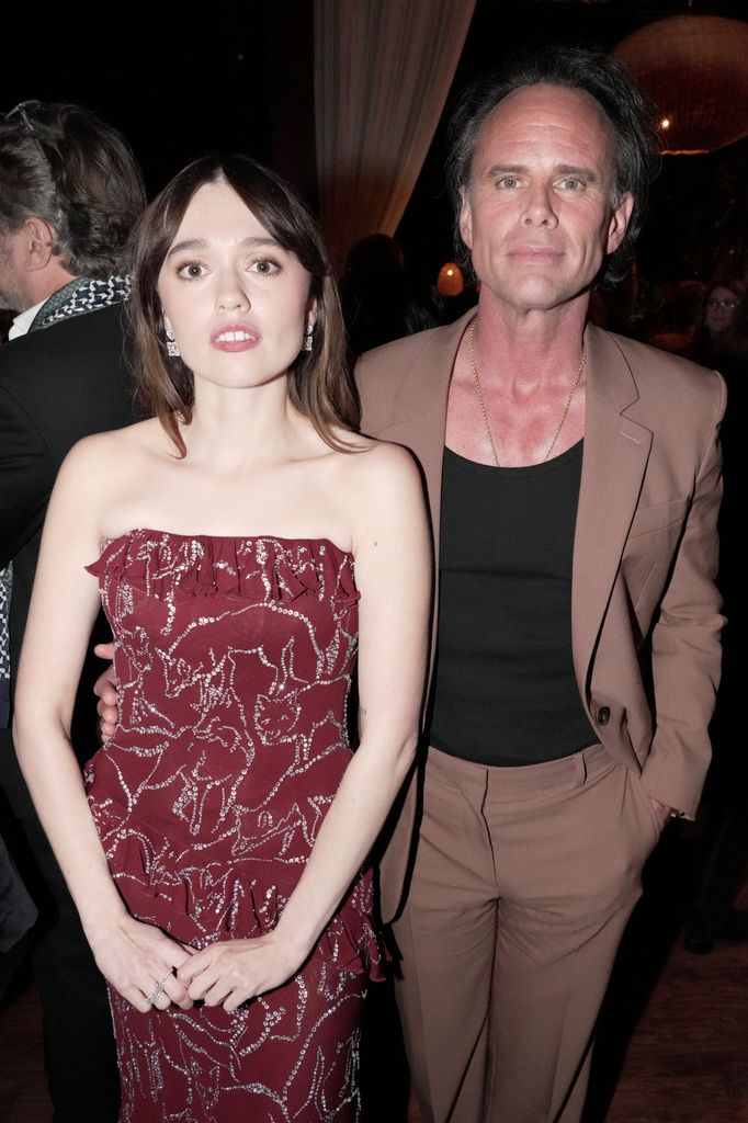 Aimee Lou Wood and Walton Goggins at the after-party for the world premiere of "The White Lotus"