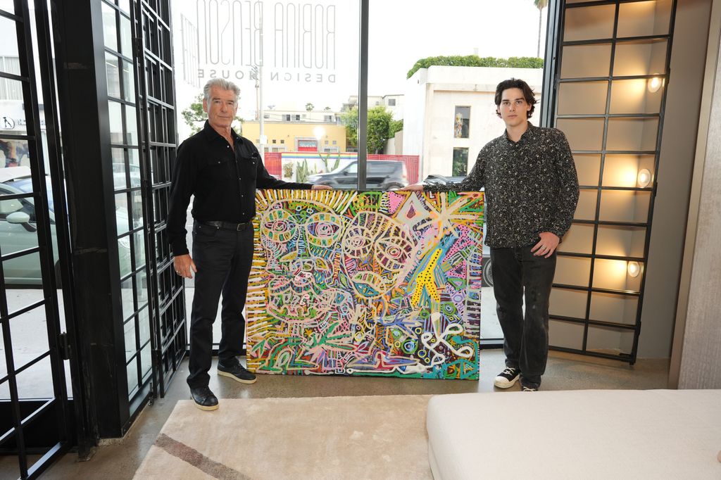 Pierce Brosnan and Paris Brosnan attend the Robina Benson x Ally Hilfiger collection in Los Angeles