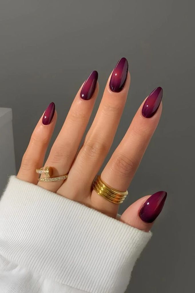 jewel tone nails purple 