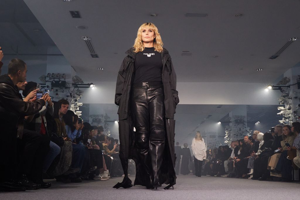 heidi klum debuts bangs walking vetements show during paris fashion week september 2024