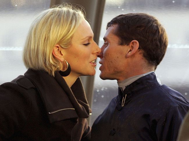 Zara Tindall and Richard Johnson kiss