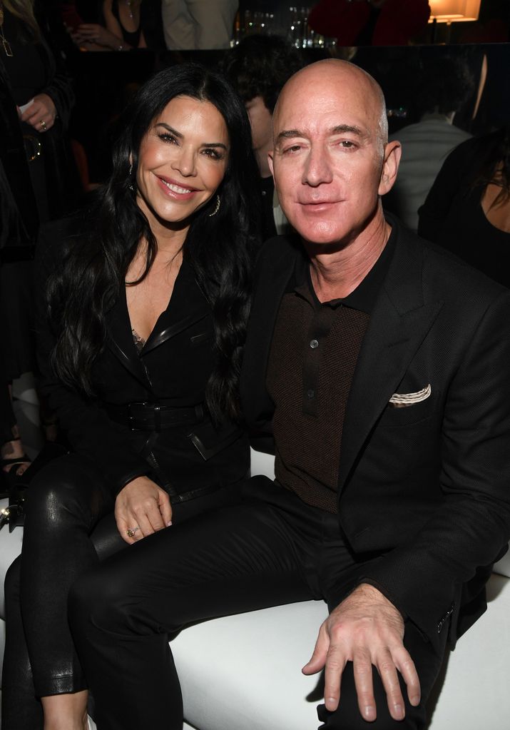 lauren sanchez and jeff bezos tom ford runway show