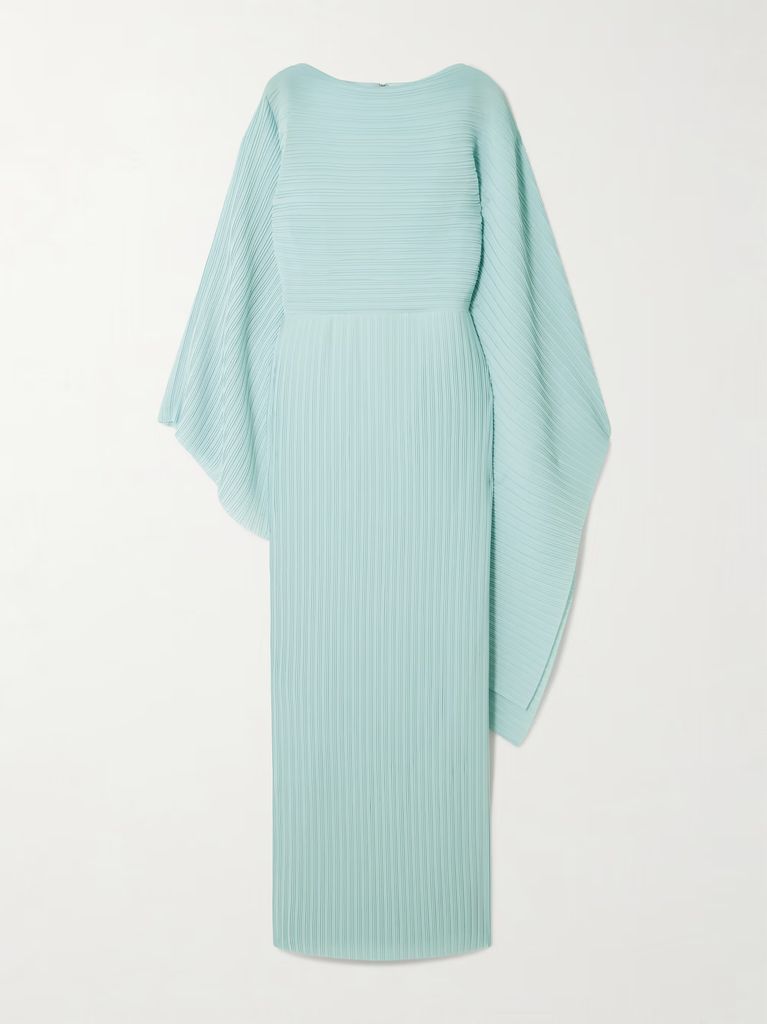 Adami plissé-crepe gown
