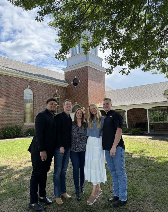 Photo shared by Pioneer Woman star Ree Drummond in a May 20 blog post posing with four of her five kids during Mother's Day