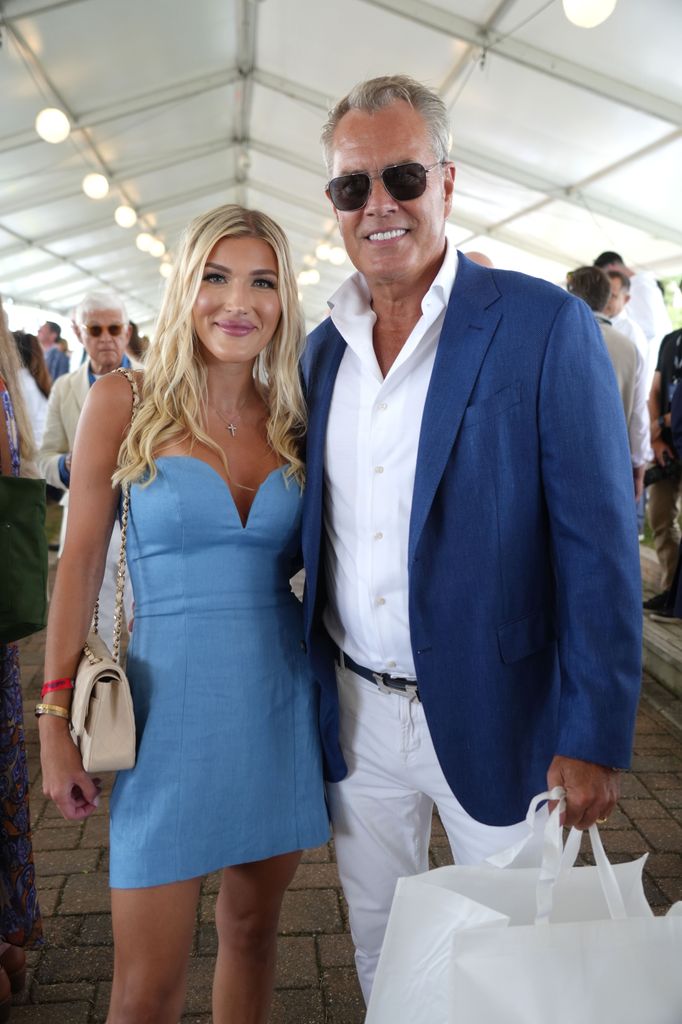 Alba Jancou and Peter Cook attend the Longines Grand Prix at the 2024 Hampton Classic Horse Show on September 1, 2024