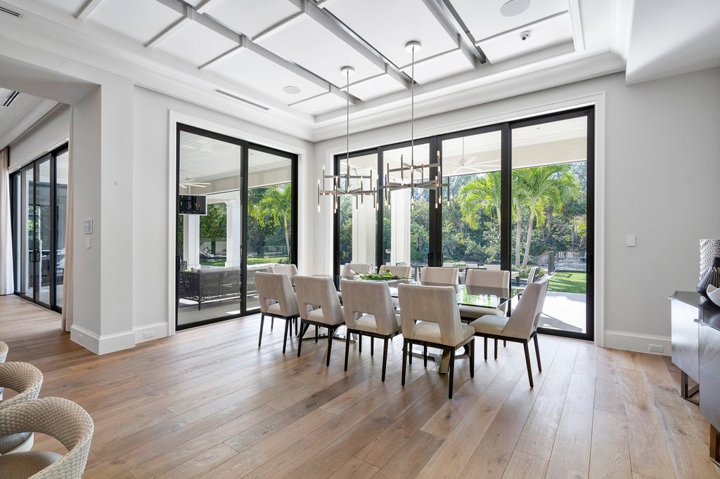The villa houses six bedrooms and seven bathrooms