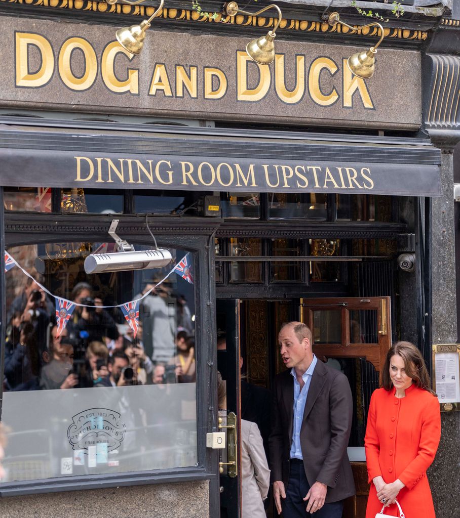 The couple attended the Dog and Duck 