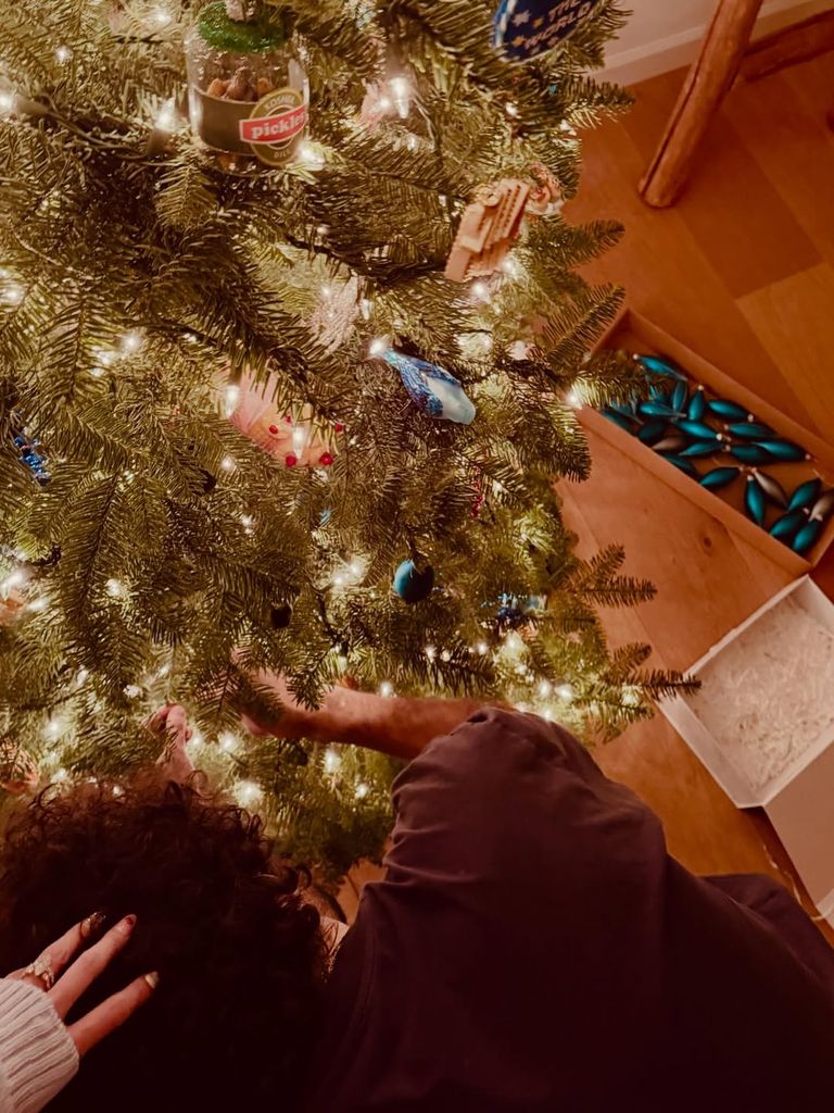 Selena Gomez blue Christmas ornaments 