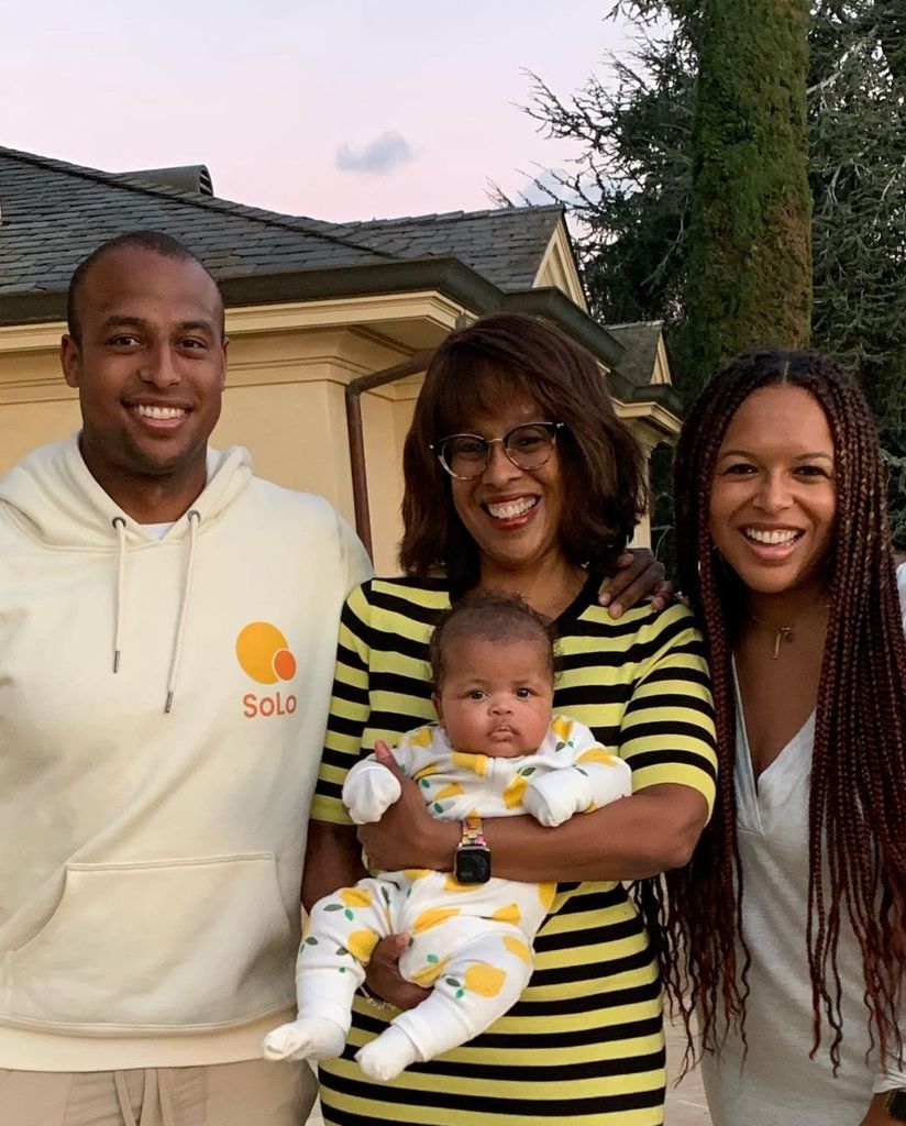 Gayle King with her children Will and Kirby, plus her grandson Luca
