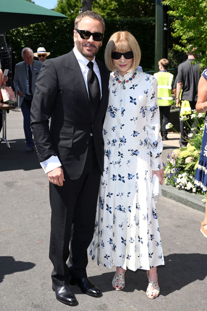 OM Ford and Anna Wintour Attend Day Twelve of Wimbledon
