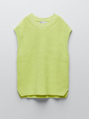yellow zara knit