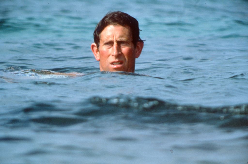 King Charles swimming in Australia in 1981