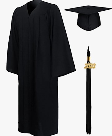 graduation cap and gown