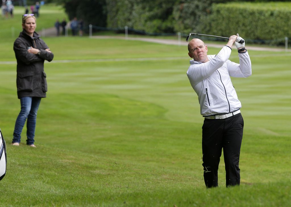  Mike Tindall and Zara Tindall at Wentworth golf course 