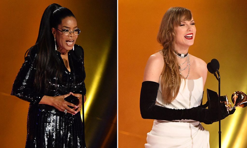 Oprah Winfrey and Taylor Swift split image