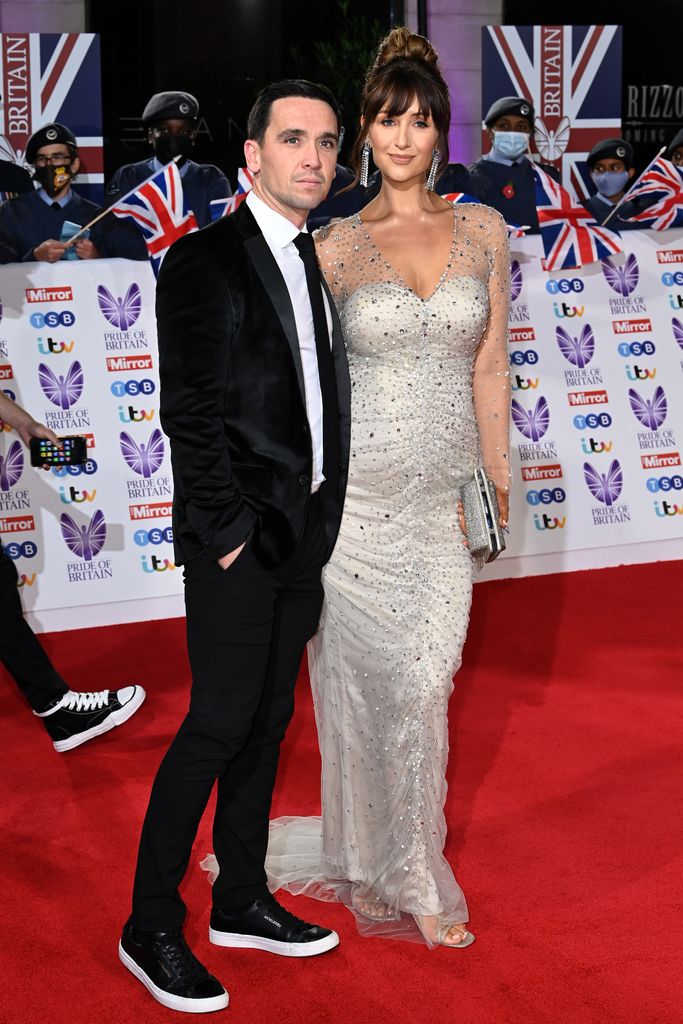 Catherine Tyldesley and her husband Tom Pitfield at the Pride of Britain Awards 2021