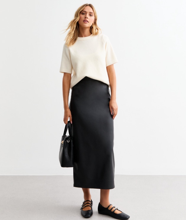 New Look leather look skirt