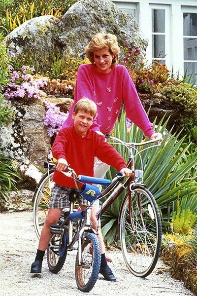 princess diana and prince william cycling