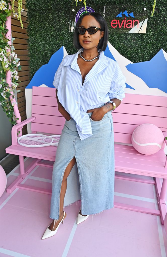 Keisha Buchanan at wimbledon wearing asos x adidas