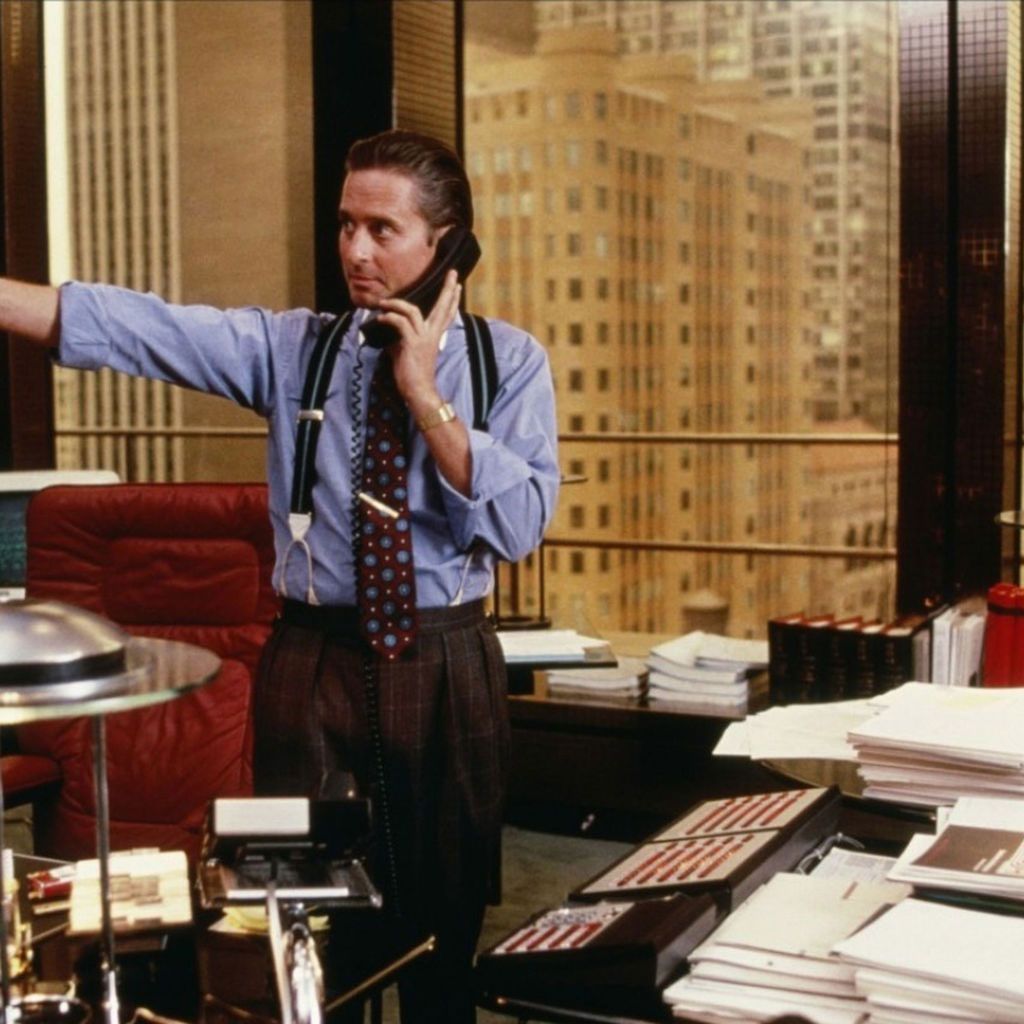 Michael Douglas in the original Wall Street film 