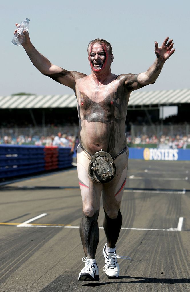 John McKenzie running around Silverstone