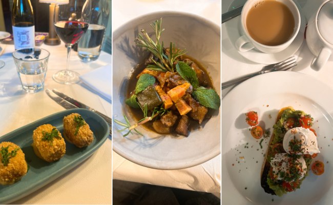 The French-themed food was incredible 