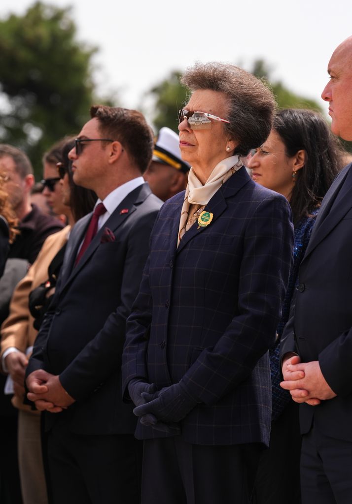 Princess Anne attended the ceremony held at the French Military Cemetery on the Gallipoli Peninsula