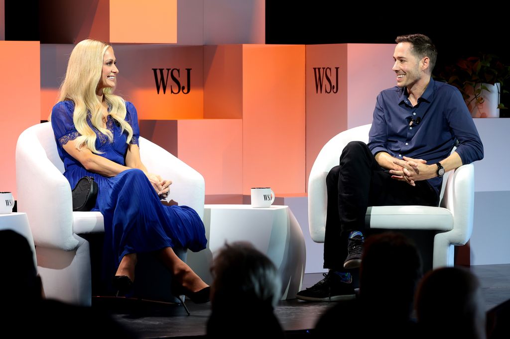 Paris Hilton and Carter Reum speak at The Wall Street Journal's The Future of Everything Festival on May 21, 2024 in New York City.