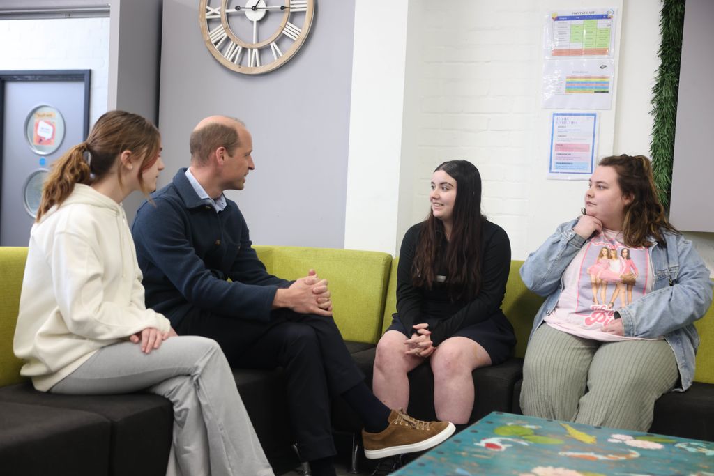 William speaking with young people at Hanworth Centre Hub